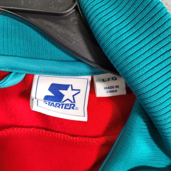 Starter Red Michael Strahan NFL Super Bowl LVII Embroidered Track Jacket Sz L - Picture 7 of 13